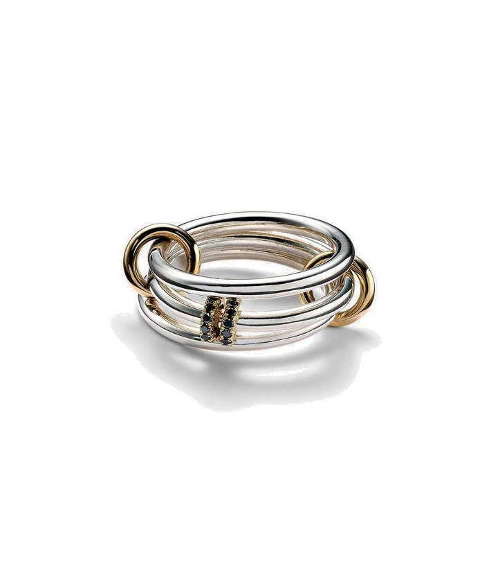 Photo: Spinelli Kilcollin Dion SG sterling silver stacked ring with black diamonds