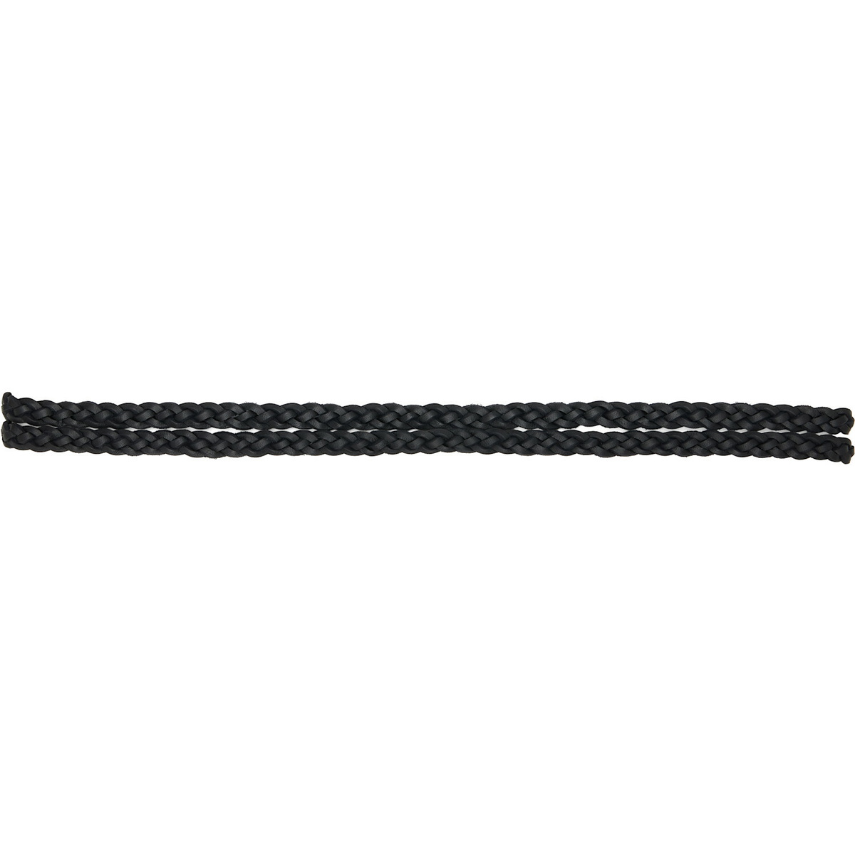 ANINE BING Black Small Double Signature Link Braided Belt