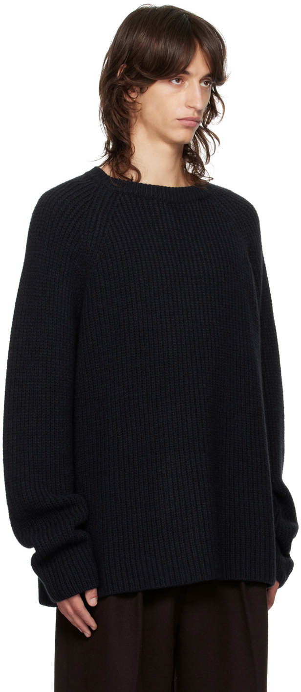 The Frankie Shop Navy Carter Crewneck Sweater