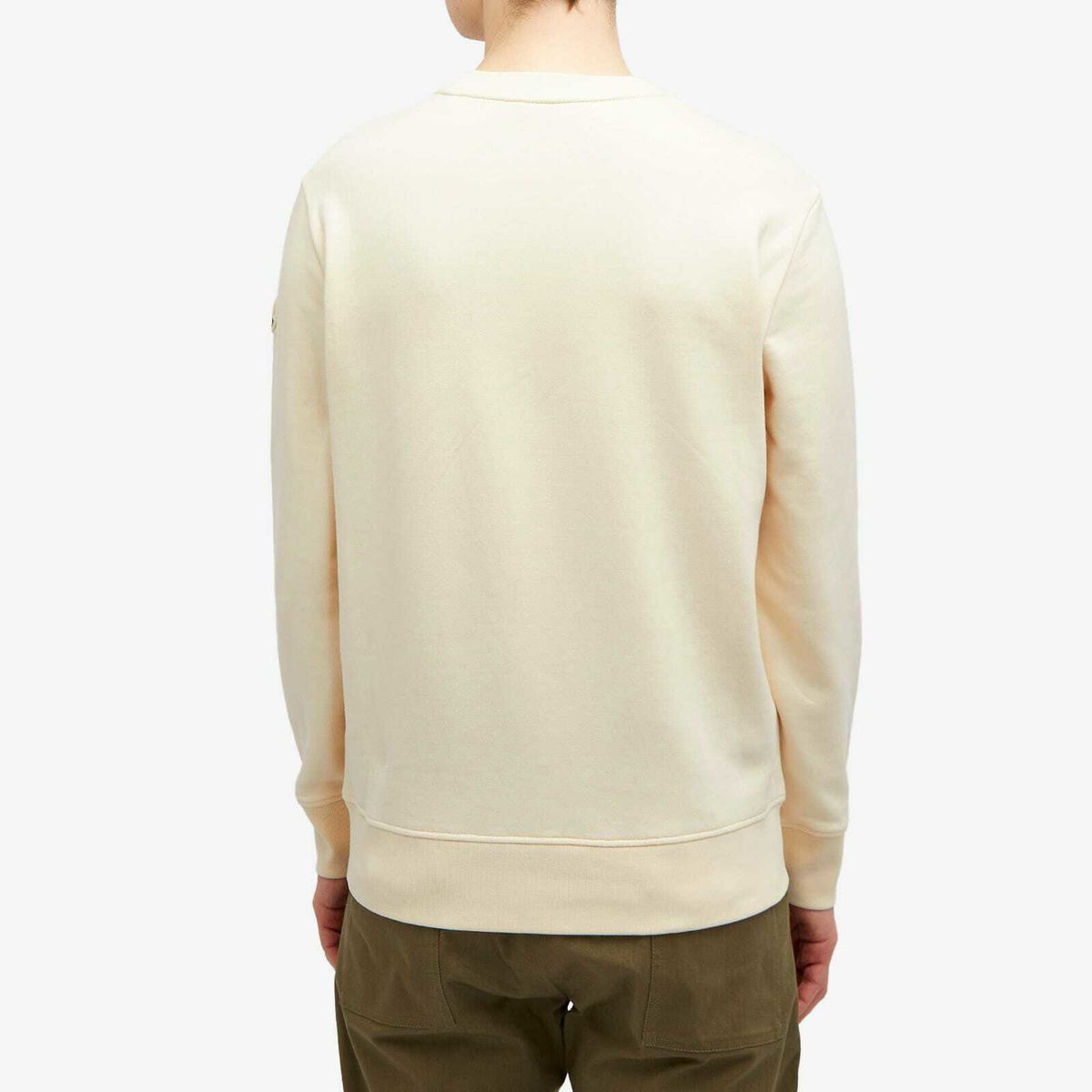 Moncler Men's Long Sleeve Nylon Pocket T-Shirt in White