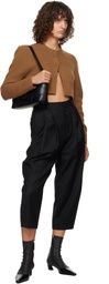 ADER error Brown Cropped Cardigan