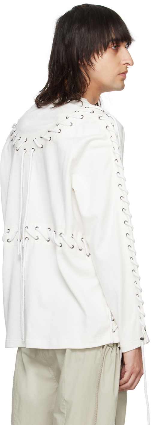 Craig Green White Lace-Up Long Sleeve T-Shirt