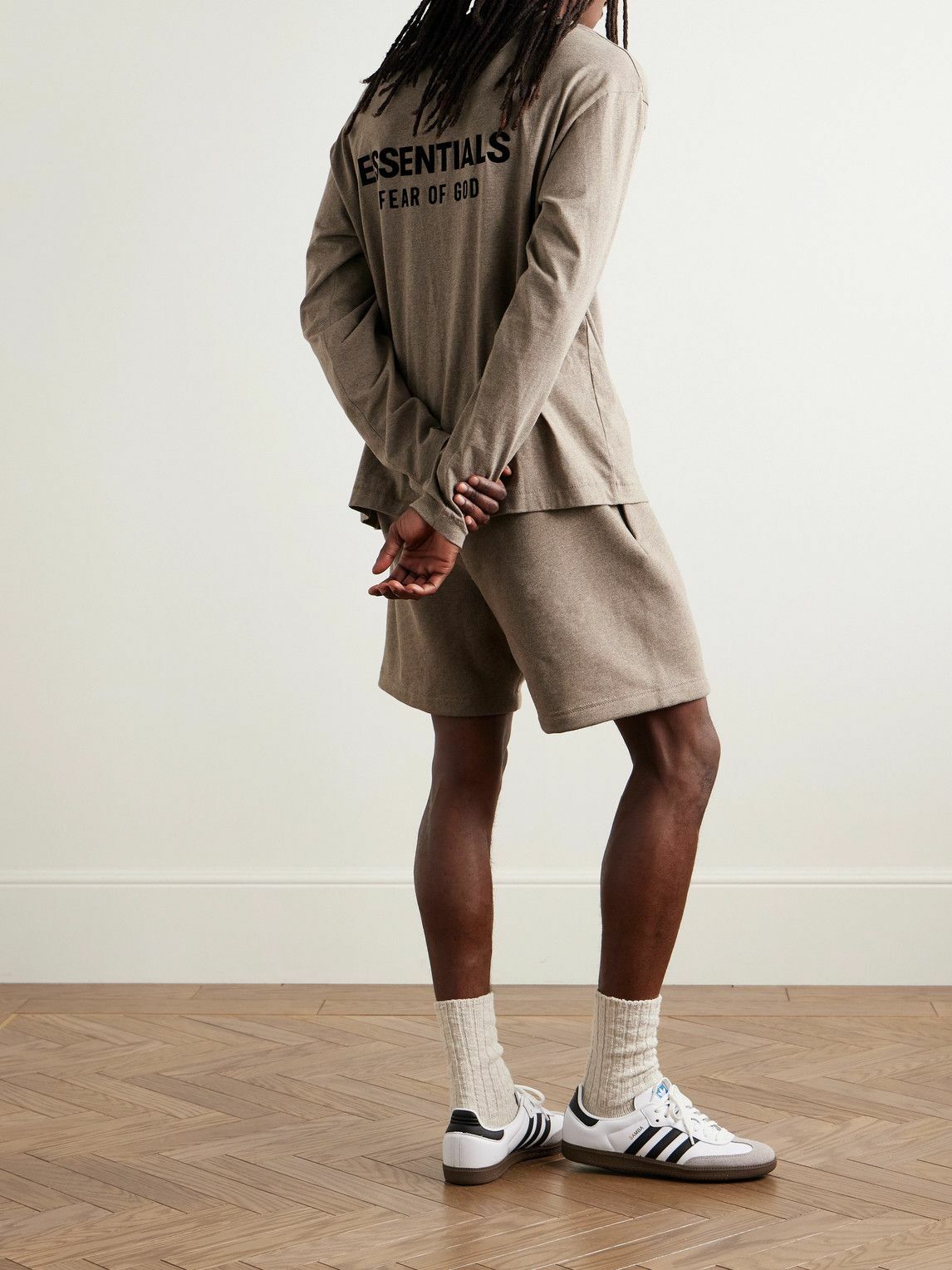 FEAR OF GOD ESSENTIALS - Logo-Appliquéd Cotton-Jersey T-Shirt - Brown
