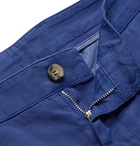 Canali - Stretch-Cotton Twill Shorts - Blue