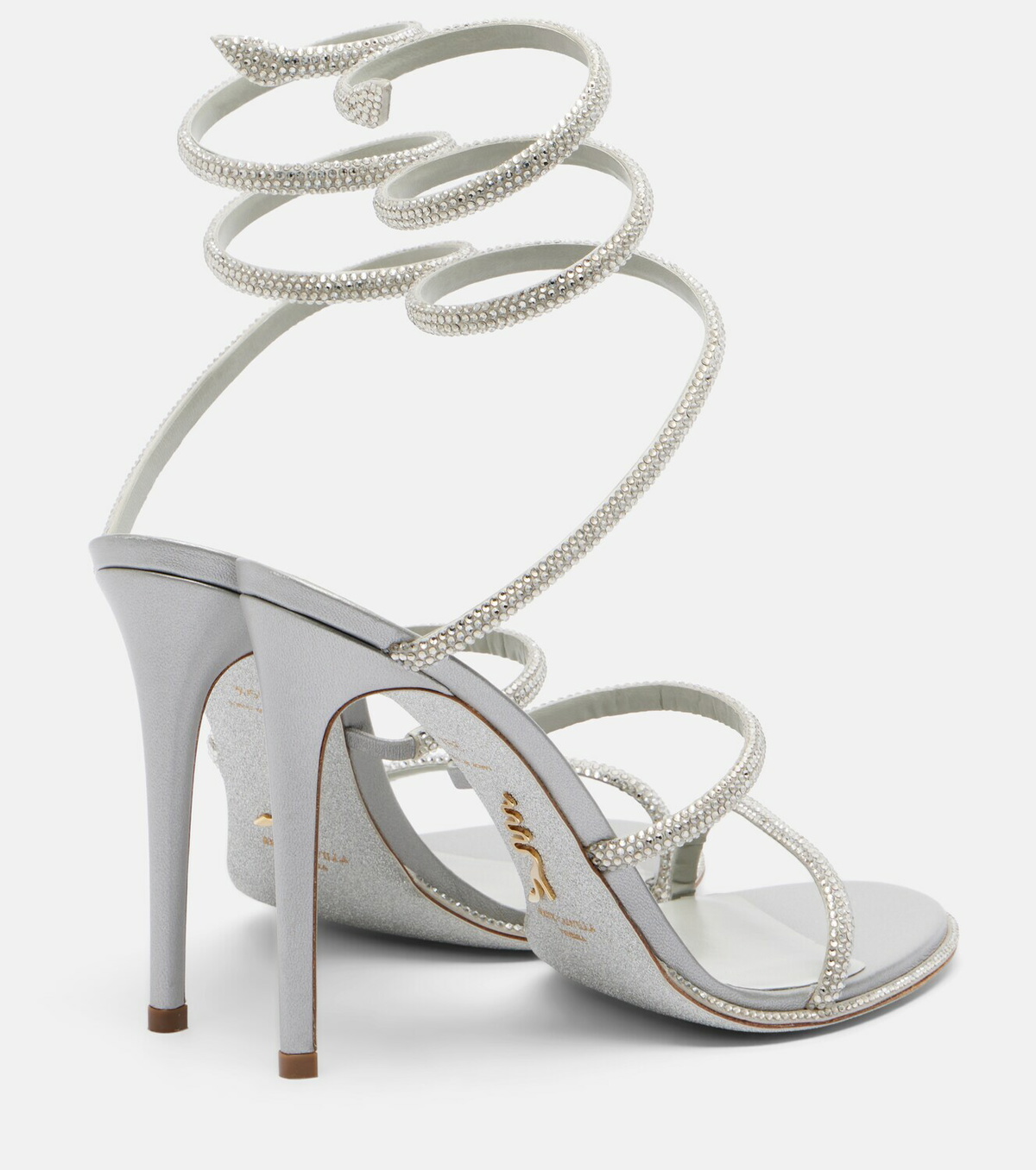 Rene Caovilla Cleo embellished satin sandals