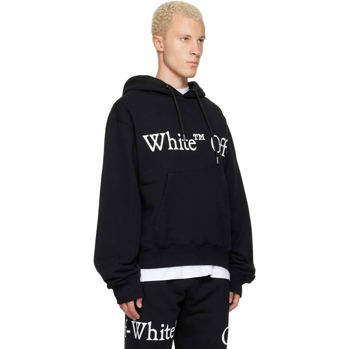 Off-White Black Bookish Scarf Regular Hoodie