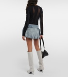 Dion Lee Pleated denim miniskirt