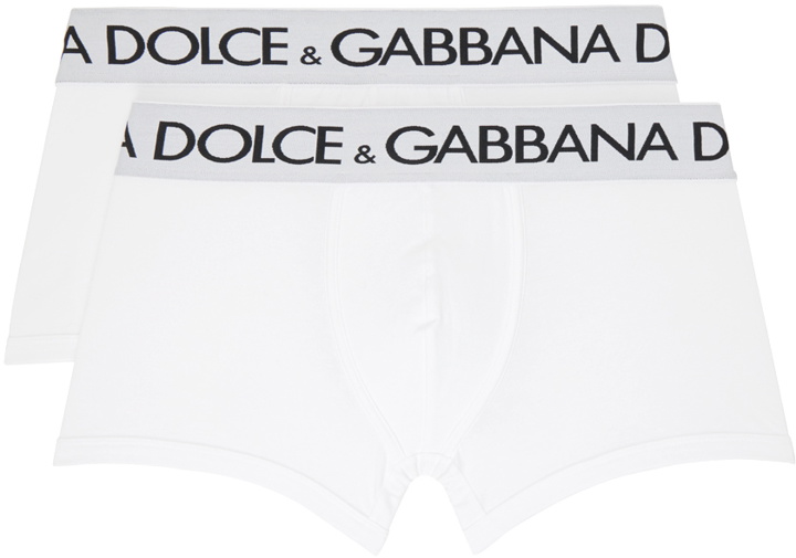 Photo: Dolce&Gabbana Two-Pack White Boxers