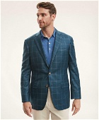 Brooks Brothers Men's Madison Traditional-Fit Framed Windowpane Sport Coat | Teal