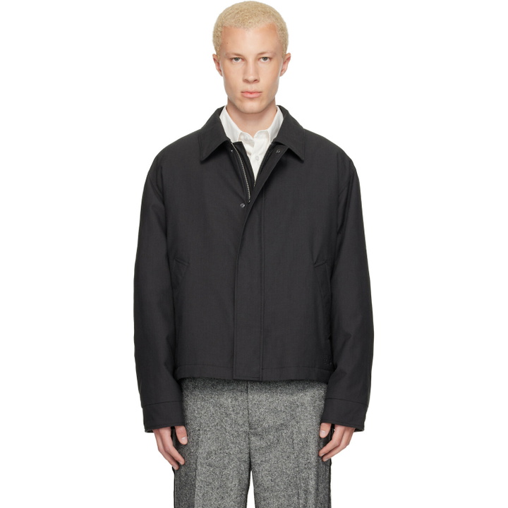 Photo: MM6 Maison Margiela Gray Insulated Cotton Wool Jacket