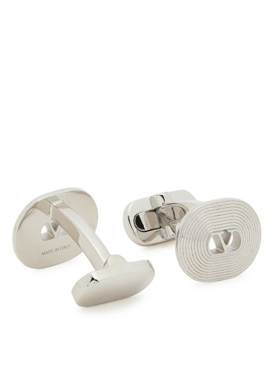 Valentino Garavani Ovalette Vlogo Cufflinks - Silver - One Size
