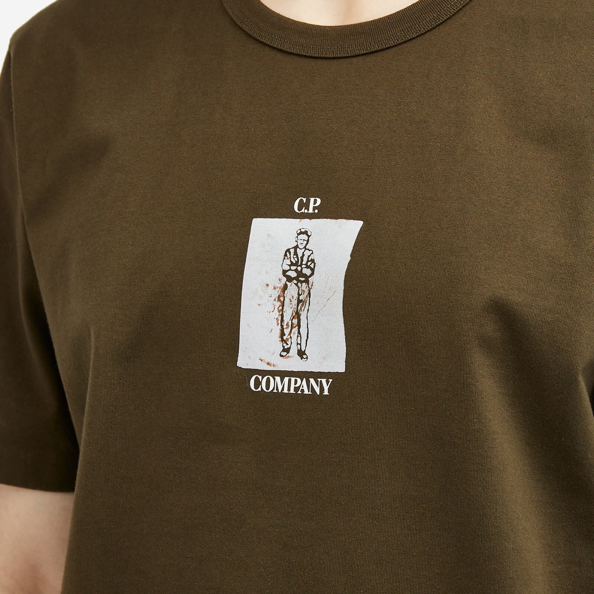 C.P. Company Men's 30/2 Mercerized Jersey Twisted Graphic T