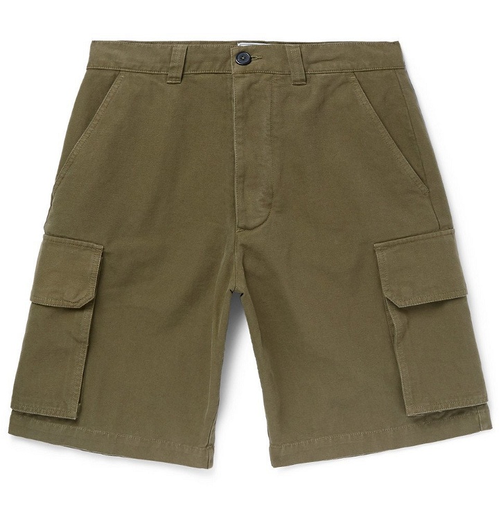 Photo: AMI - Cotton-Canvas Cargo Shorts - Men - Army green