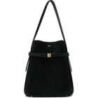 TOTEME Black Belted Suede Bucket Bag