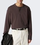 Frame Cotton jersey Henley shirt