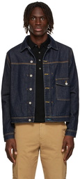 PS by Paul Smith Navy Denim Rider Trucker Jacket