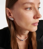 Yeprem Y-Not 18kt white gold clip-on earrings with diamonds