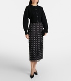 Emilia Wickstead Bethan polka-dot silk taffeta pencil skirt
