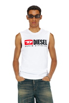 Diesel Tank top with chest logo print - T-Shirts Mens in White
