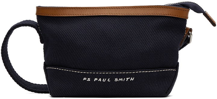 Photo: PS by Paul Smith Navy Embroidered Messenger Bag