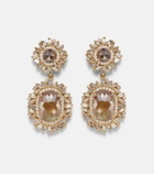 Suzanne Kalan Doublet 18kt gold drop earrings with diamonds