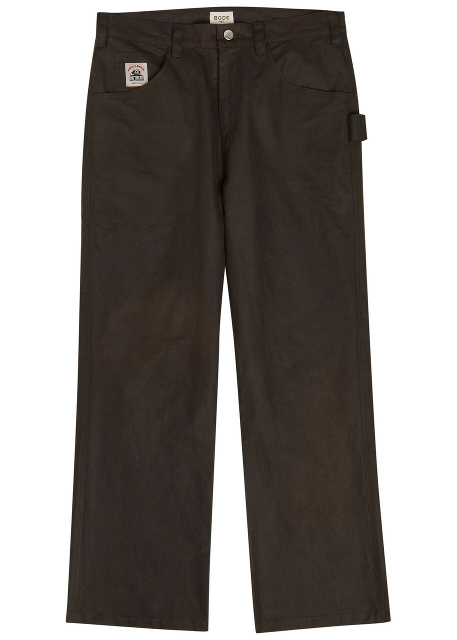 BODE - Embroidered Cotton Trousers Bode