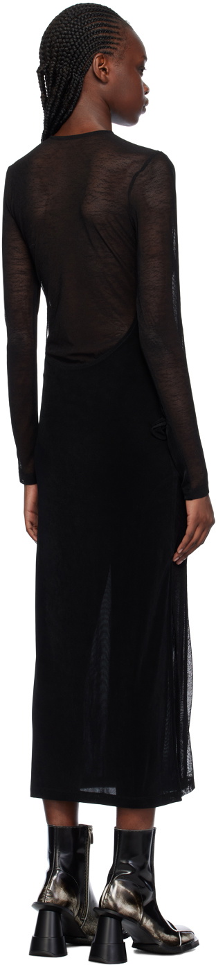 lesugiatelier Black Ribbon Maxi Dress