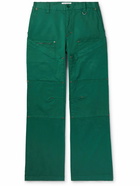 Marine Serre - Straight-Leg Cotton-Blend Twill Cargo Trousers - Green