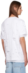 Givenchy White Distressed T-Shirt
