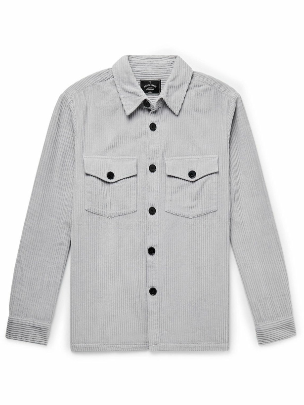 Photo: Portuguese Flannel - Cotton-Corduroy Shirt Jacket - Gray