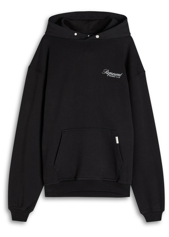 Photo: Represent Owners' Club Hooded Cotton Sweatshirt Black