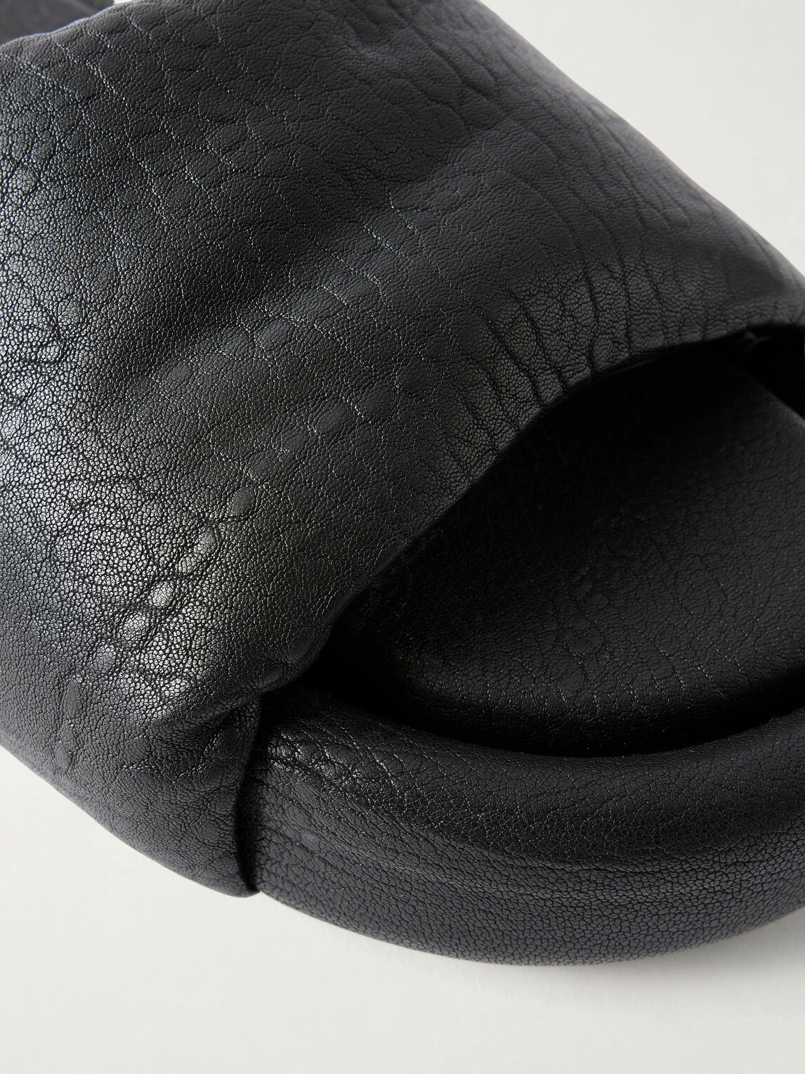 Rick Owens - Chancla Full-Grained Leather Slides - Black