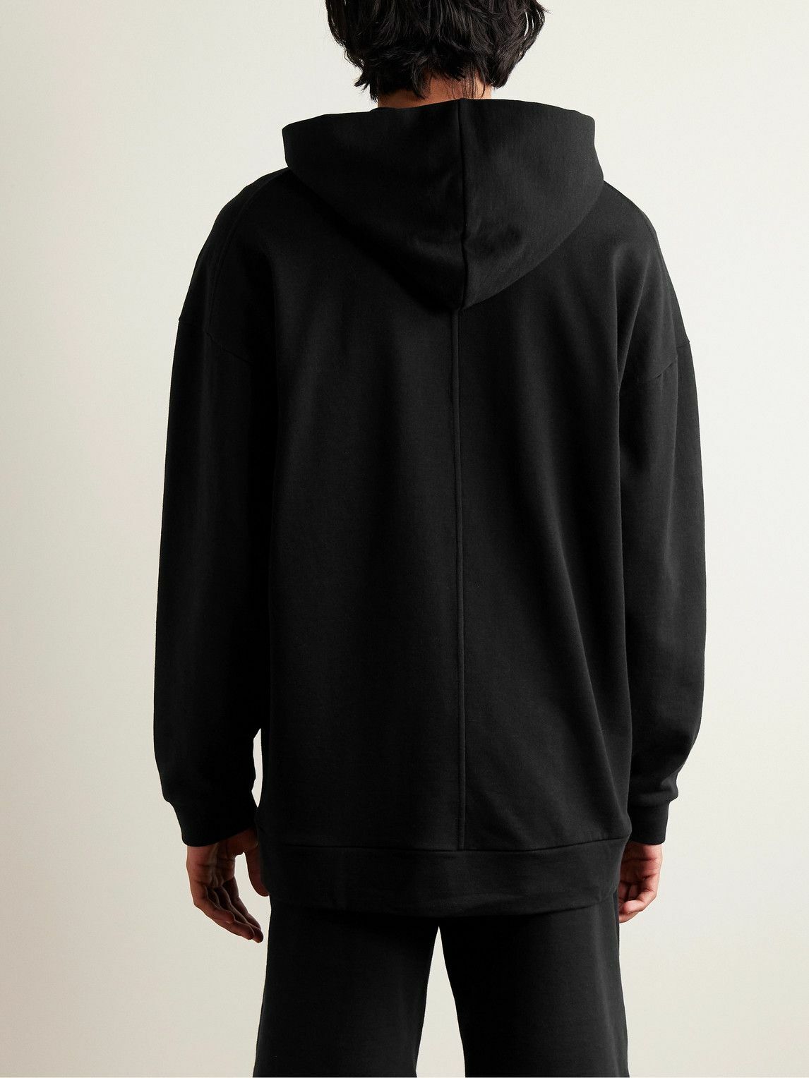 The Row - Essoni Cotton-Jersey Hoodie - Black
