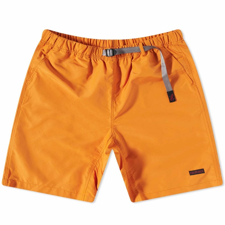 Photo: Gramicci Men's Shell Packable Short in Foggy Orange