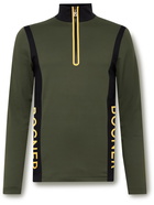 Bogner - Leron Colour-Block Stretch-Jersey Half-Zip Base Layer - Green