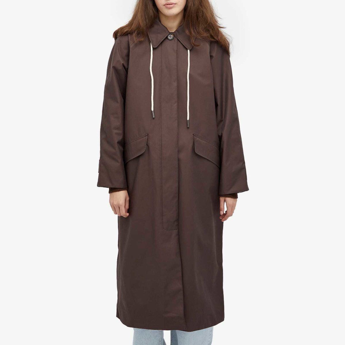 Barbour Women's x Alexa Chung Hooded Trench Coat in Bitter