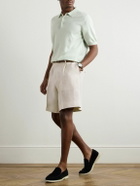 Lardini - Aramis Straight-Leg Pleated Linen-Twill Bermuda Shorts - Neutrals