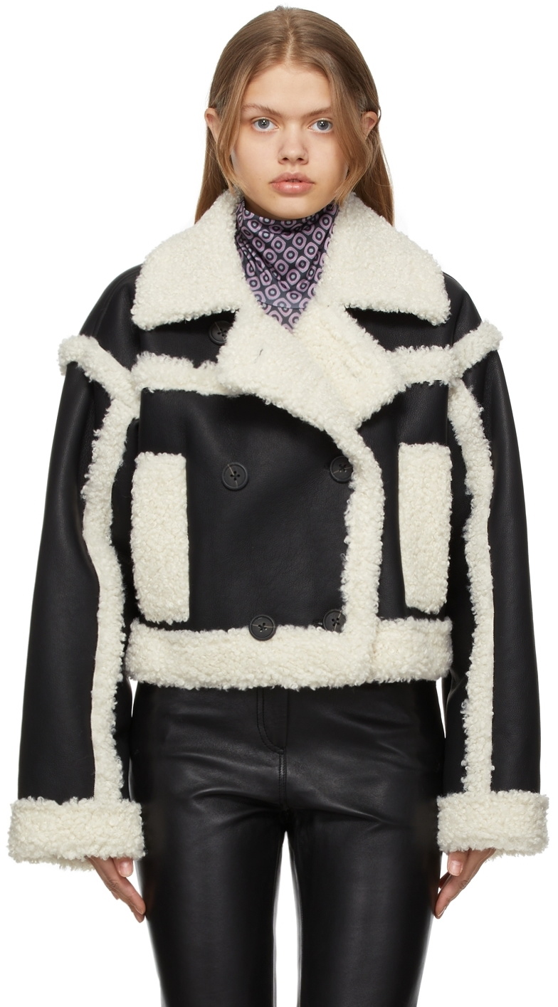 Stand Studio Black & Off-White Kristy Jacket