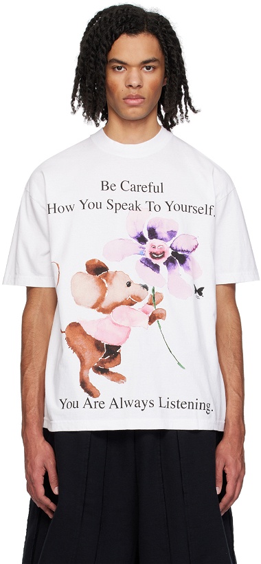 Photo: Online Ceramics White 'You Are always Listening' T-Shirt
