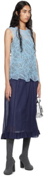 Cecilie Bahnsen Blue Utania Tank Top