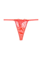 Fleur OF England Cleo Panelled Silk-blend Satin Thong Bright Pink