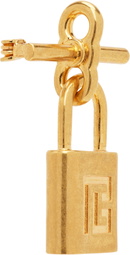 Balmain Brass Pulse Padlock Brooch