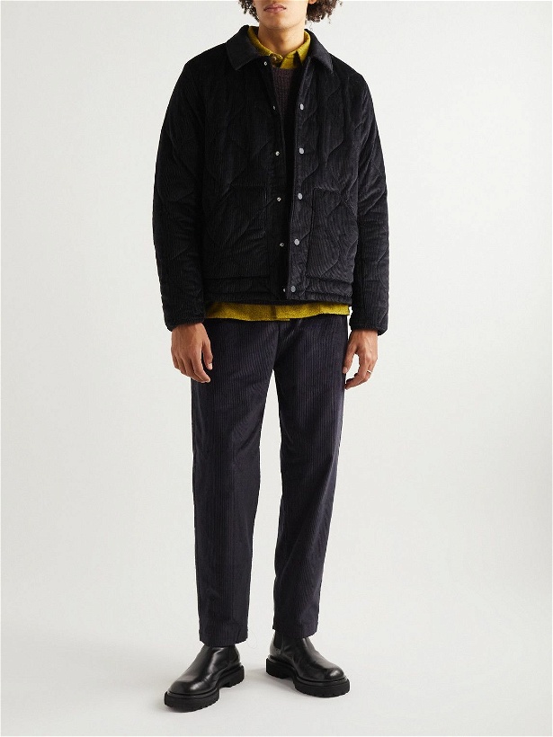 Photo: A Kind Of Guise - Banasa Tapered Cotton-Corduroy Trousers - Blue