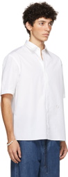Fendi White Embroidered Short Sleeve Shirt