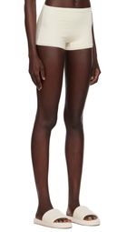 ÉTERNE Off-White High Waisted Boy Shorts