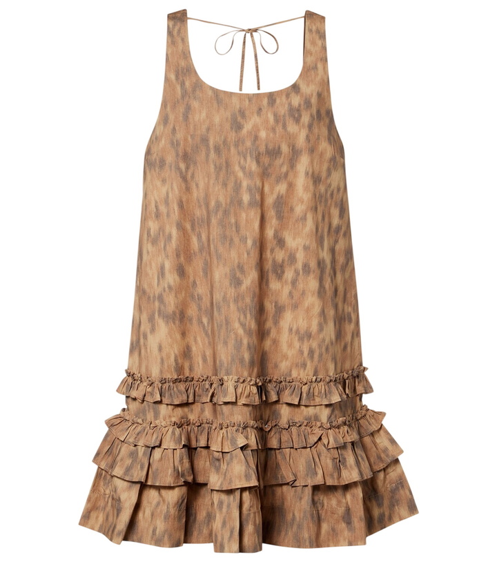 Photo: Ganni Ruffled printed cotton minidress