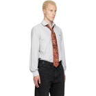 Vivienne Westwood White & Green Two Button Krall Shirt