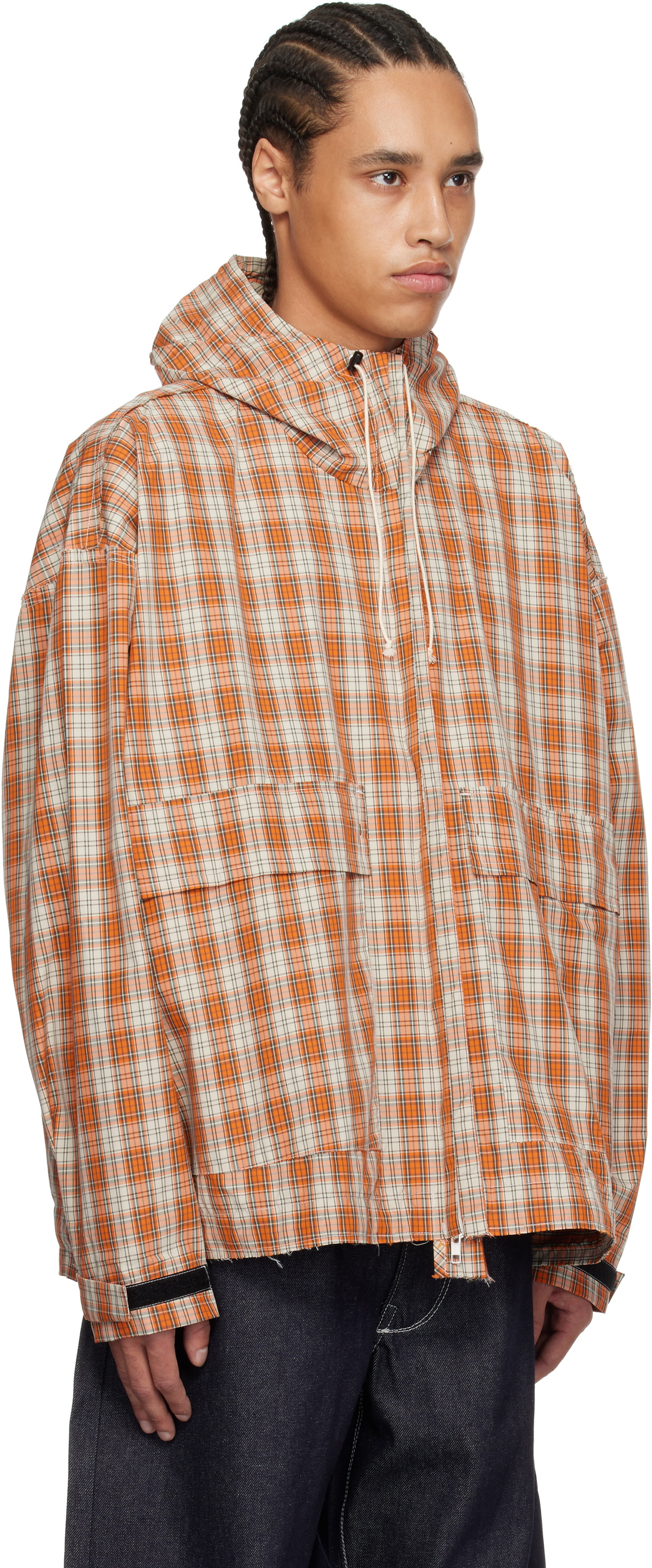 Camiel Fortgens Orange & White Cropped Outdoor Jacket