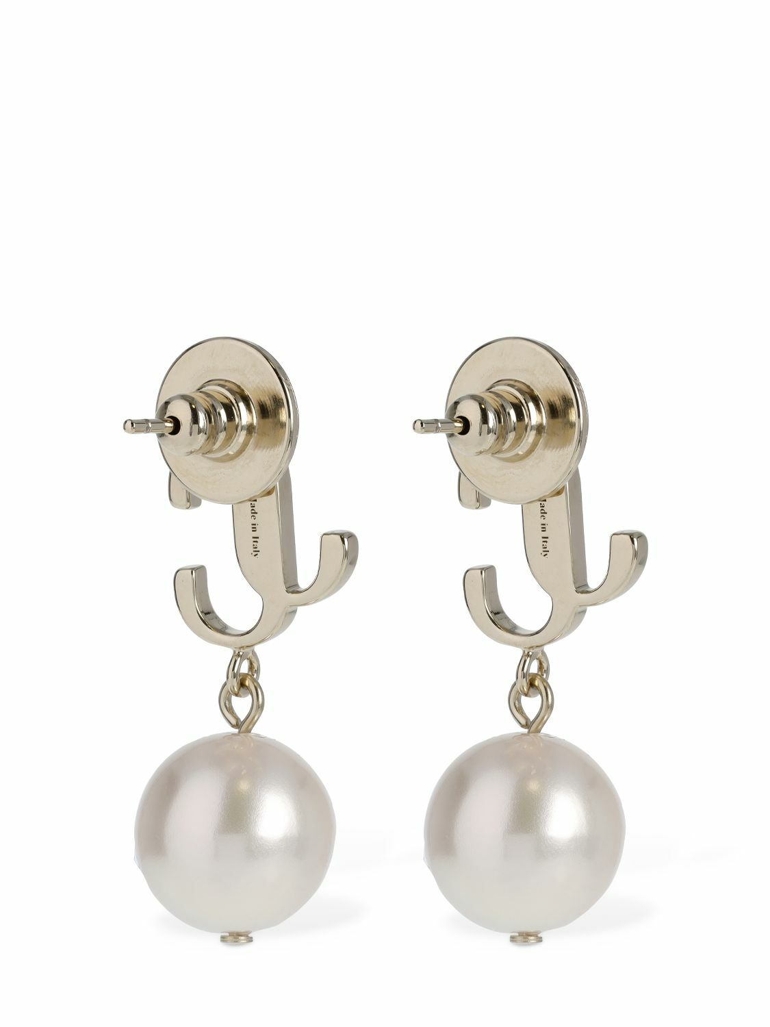Jimmy Choo◆JC Pearl Earring◆JCパール付 スタッドピアス Gold-Finish Metal JC Pearl Stud Earrings | JC Pearl Studs