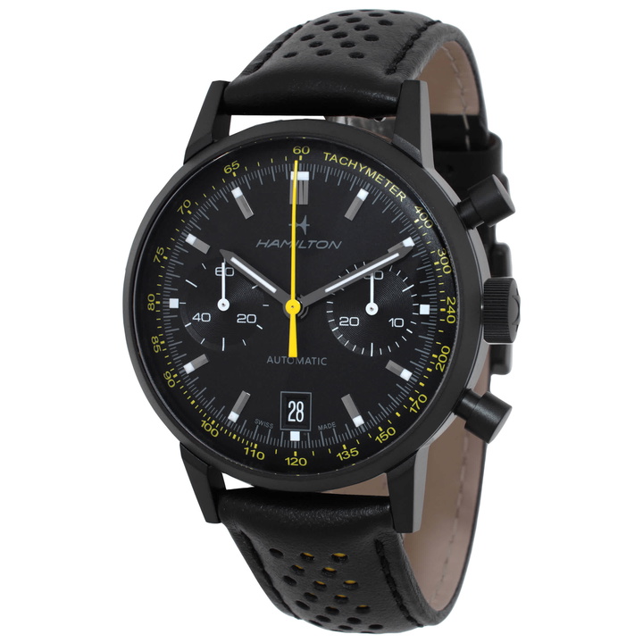 Photo: Hamilton American Classic Chronograph Automatic Black Dial Mens Watch H38446731